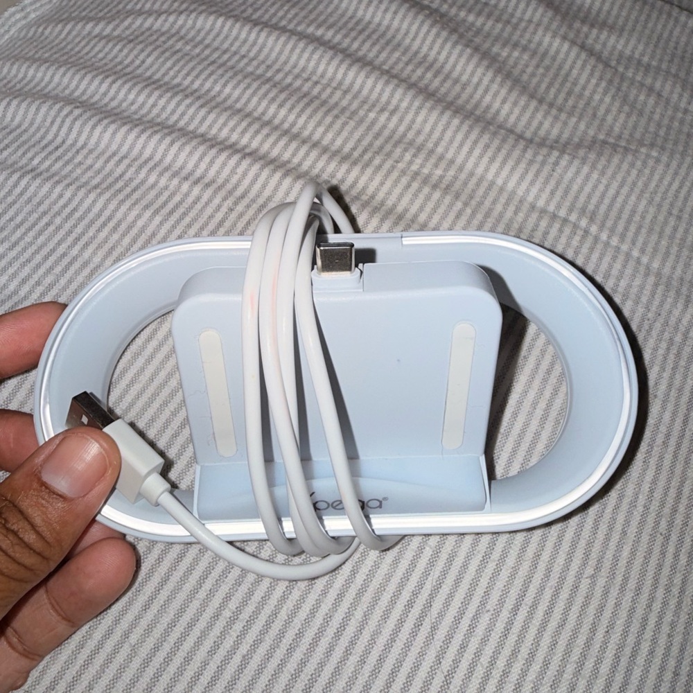 White Charging Dock with Cable